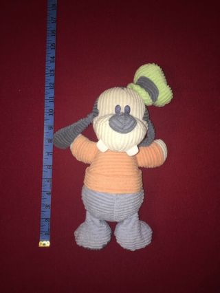 Vtg Disney Store Goofy Plush Stuffed Animal Ribbed Rib Doll Bean 8”