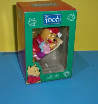 Disney Winnie The Pooh And Piglet Dear Santa Letter Christmas Ornament W/ Box