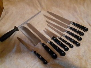Vintage J.  A.  Henckels Intl 10 Piece Knife Set - Made In Spain -
