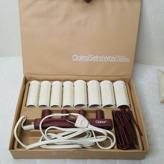 Vintage Clairol Set - A - Way Travel Hairsetter Hot Rollers Curlers Pageant Props