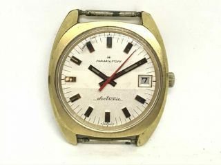 Vintage Hamilton Electronic Wrist Watch,  Gold Plated Bezel,  For Repair | 23457