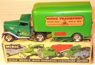 Tri - Ang Minic Clockwork No 30m Articulated Pantechnicon.  Boxed
