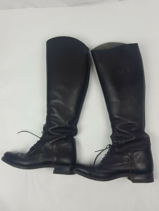 Vintage Dehner’s Women’s Tall Black Leather Patrol Equestrian Riding Boots 5.  5 B