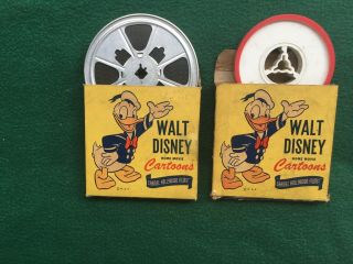 2 Vintage Walt Disney 8 Mm Home Movie Cartoons