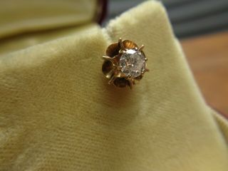 Vintage 14k Gold 1/2 Carat Diamond Earring (stud Screw Back)