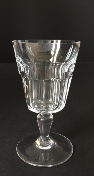 Vintage Baccarat Bretagne Cut Crystal Water Goblet Glass Signed