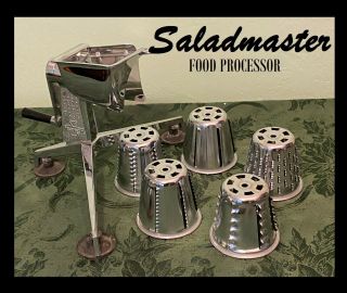 Vintage Saladmaster Five Star Cone Shaped Blades Food Processor - - Hand Crank