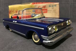 Vintage Tin Toy Convertible Car / Me 677 Open Car Shanghai / Made In China Japan