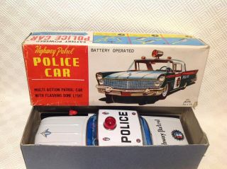 Alps 1958 Lincoln Continental Mark Iii " Highway Patrol Police Car " Battery,  Box