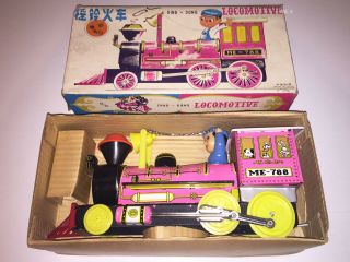 Locomotive Train Me 788 | Tin Toy Litho Battery Operated | Vintage China 60s