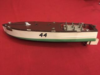 Pre War 1935/36 Lionel Craft Wind Up Racing Speedboat 44.