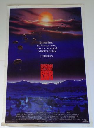 Red Dawn Movie Poster Vintage Rolled 27x41 One Sheet 1984 Swayze War