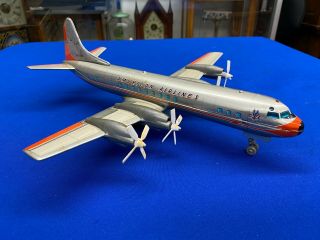 Vintage Marx N6100a American Airlines Battery Operated Tin Airplane