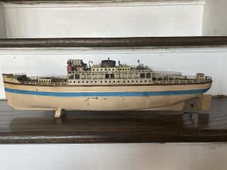 Fleischmann Windup Toy Ocean Liner Cruise Ship,  1930 