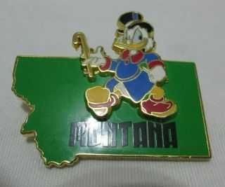 2002 Disney 3d Trading Pin State Character Montana Uncle Scrooge Mcduck Ducktale