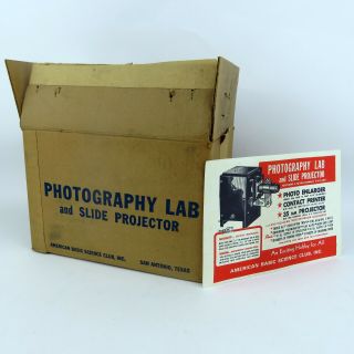 American Basic Science Club Photography Lab & Slide Projector,  Open Box Complete