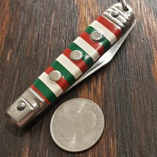Okapi Knife Made In Germany Candy Stripes Single Blade Vintage Folding Pocket