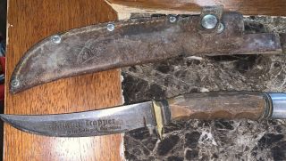 Vintage Alafkan Trapper Knife Made In Solingen Germany 10 Inch