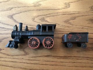 Buffalo Cast Iron Train And Tender Very Good Shape 1890’s Scarce Find