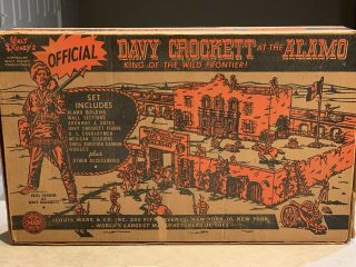 Marx Walt Disney’s Davy Crockett At The Alamo Play Set Box 3544