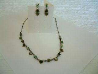 Vintage Ayala Bar Israeli Designer Necklace And Matching Earring Set,  Exc.  Cond
