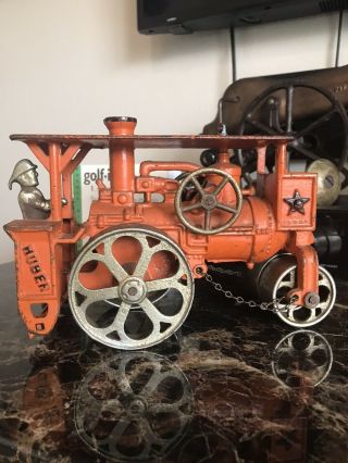 Hubley Huber Cast Iron Steam Roller With Driver