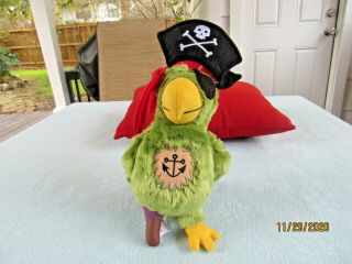 Disney Parks Authentic Pirates Of The Caribbean 9 " Parrot Peg Leg Plush