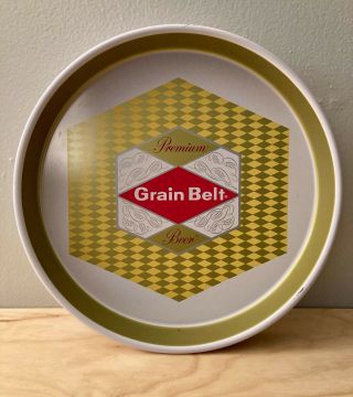 Vintage Steel Grain Belt Premium Beer Friendly Serving Tray Advertising