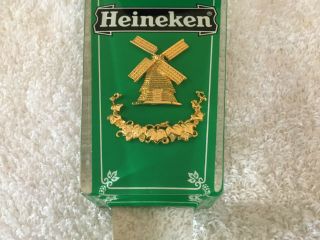 HEINEKEN Imported Green Acrylic Gold Windmill Premium Beer Tap Handle Knob Bar 2