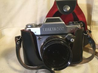 Vintage Exakta 500 35mm Slr Camera With Schneider - Kreuznach Curtagon Lens