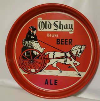 Vintage Old Shay Deluxe Ale Beer Advertising Round Tray Collectible 13 "