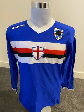 2010 - 11 U.  C Sampdoria Home Shirt Kappa Xl Vintage Home Jersey Shirt Maglia