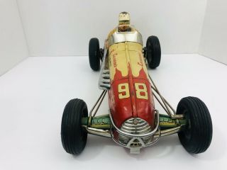 Vintage Yonezawa Champion N0.  98 Indy Friction Racer,  Friction Toy 3