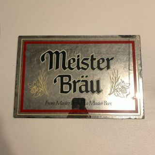 Vintage Meister Brau Beer Mirror Bar Decor Beer Sign
