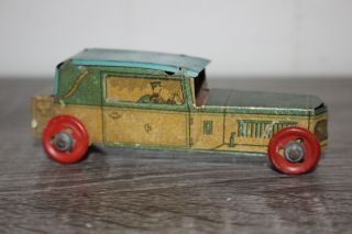 Antique Germany Tin Litho Penny Toy Coupe Car Auto Fischer Meier