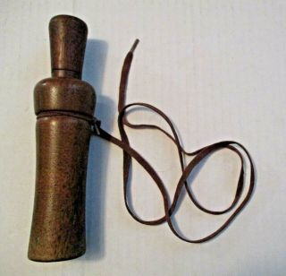 Vintage 6 1/2 " Walnut Duck / Goose Hunting Call Sounds Great