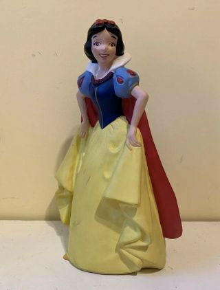 Vintage Disney Snow White 10 " Coin Bank Piggy Bank With Stopper