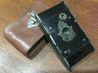 Vest Pocket Kodak - Ww1 The Soldiers Camera Vintage C1910 W/old Film & Belt Case