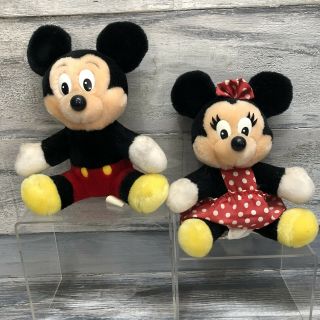 Disneyland Vintage Walt Disney World Mickey & Minnie Mouse Plush Set
