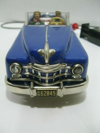 1950 ' s Arnold Primat Tin Toy Wind - Up Car Blue Convertabl & Box Germany 3