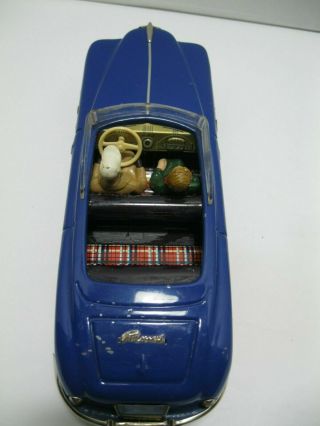 1950 ' s Arnold Primat Tin Toy Wind - Up Car Blue Convertabl & Box Germany 4