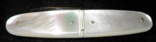 Vintage A.  Feist & Co.  Luna Pocket Knife Solingen German Mother Of Pearl 4 Pin
