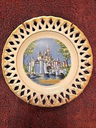 Vintage Disneyland Princess Castle Collectors 6” Wall Plate Made In Japan
