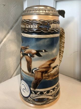 Ducks Unlimited Lidded Beer Stein Waterfowl Series 1991 Canadian Geese