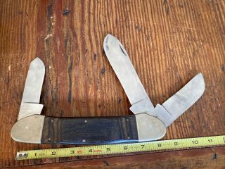Huge Giant Extra Large Folding Knife 3 Blade Stockman Hand Made Display Piece