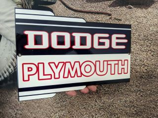 Heavy Vintage Old Dodge Plymouth Porcelain Road Sign Highway Sign Dealer Gas Oil