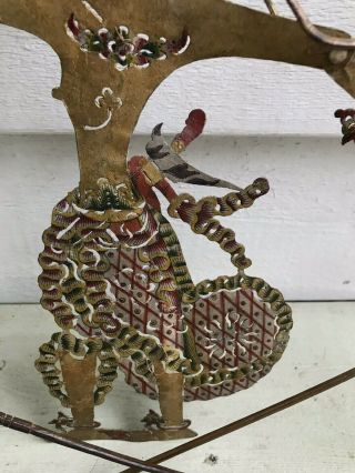 Vintage Indonesian Shadow Puppet Handcrafted Wayang Kulit 2