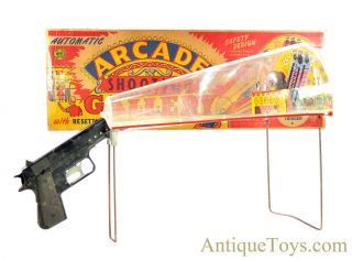 Marx Ca.  1960’s Lithographed Tin “automatic Arcade Shooting Gallery”