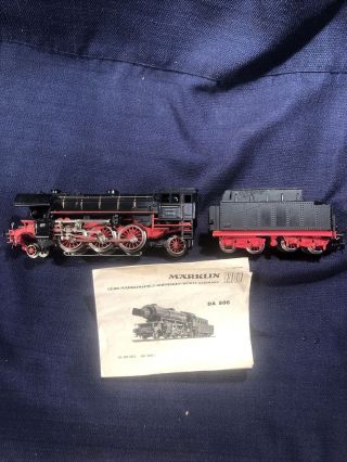 Vintage Marklin Ho Steam Locomotive 23014 W/ Die Cast Tender 809 Germany