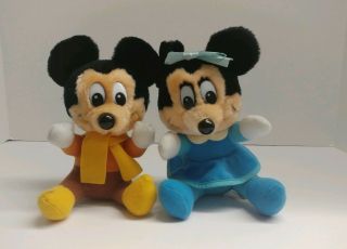 Vtg Mickey And Minnie Mouse 1984 Hardees Disney Mickey’s Christmas Carol Plush